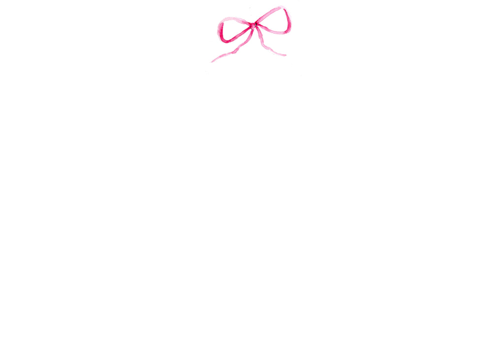 Pink Small Bow Notecard Set