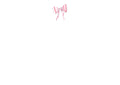 Pink Ticking Bow Notecard Set