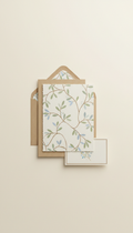 Botanical Wedding Invitation on Textured Paper