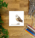Barn Owl 'Patience' Blank Card