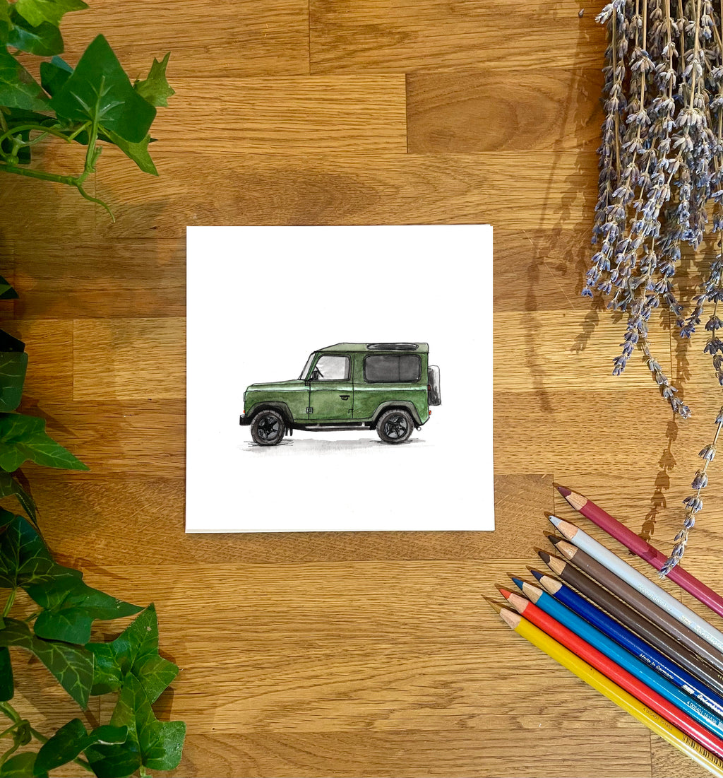 Land Rover Defender 90 Blank Card