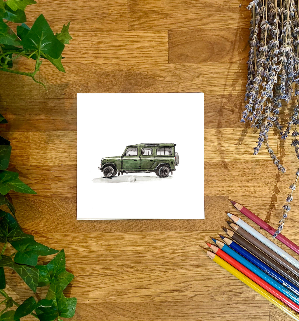 Land Rover Defender 110 Greetings Card