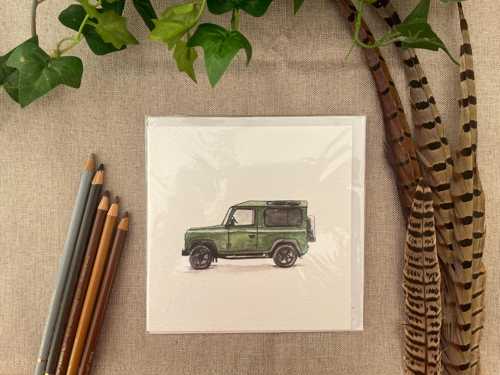 Land Rover Defender 90 Blank Card