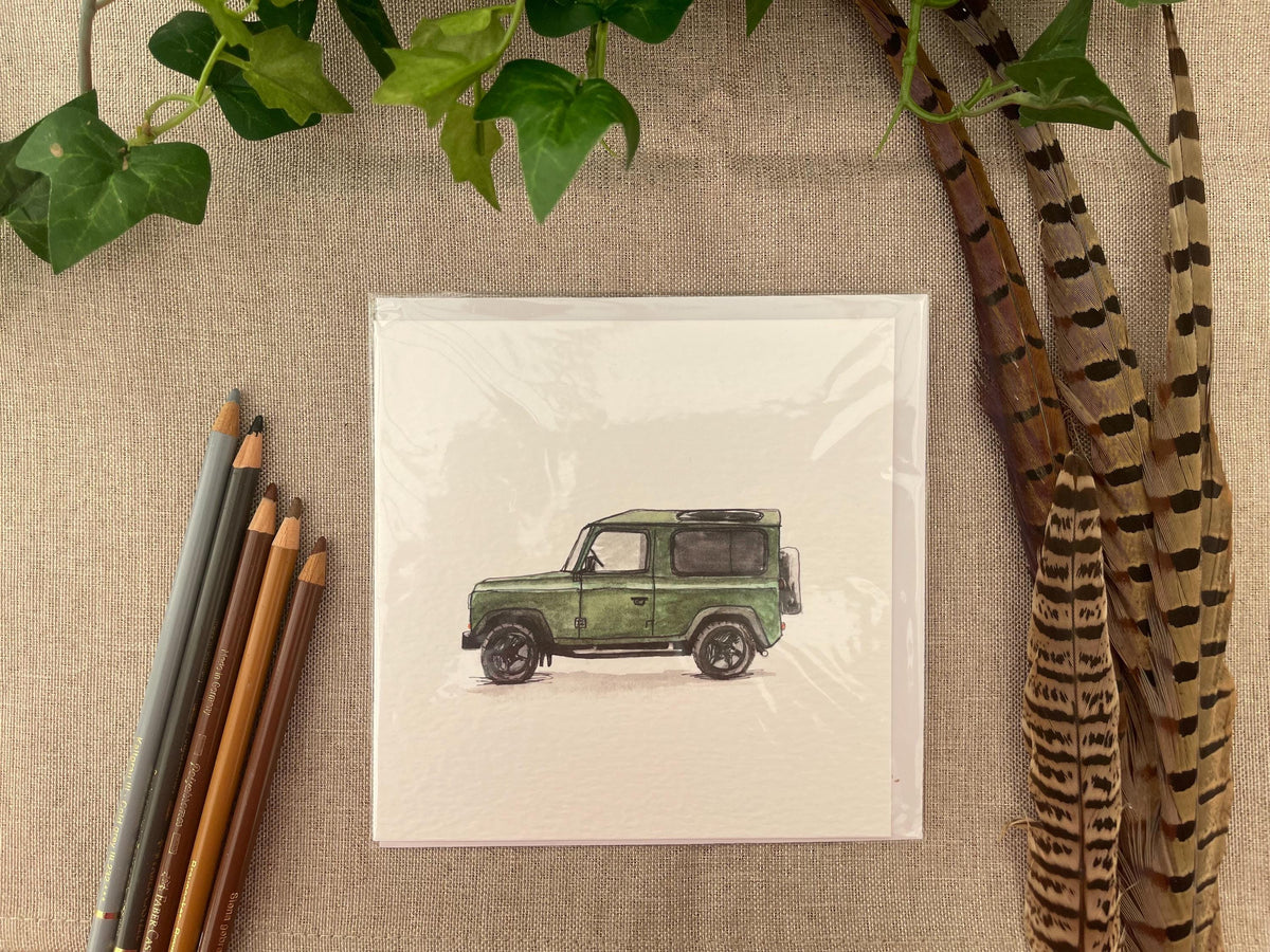 Land Rover Defender 90 Blank Card