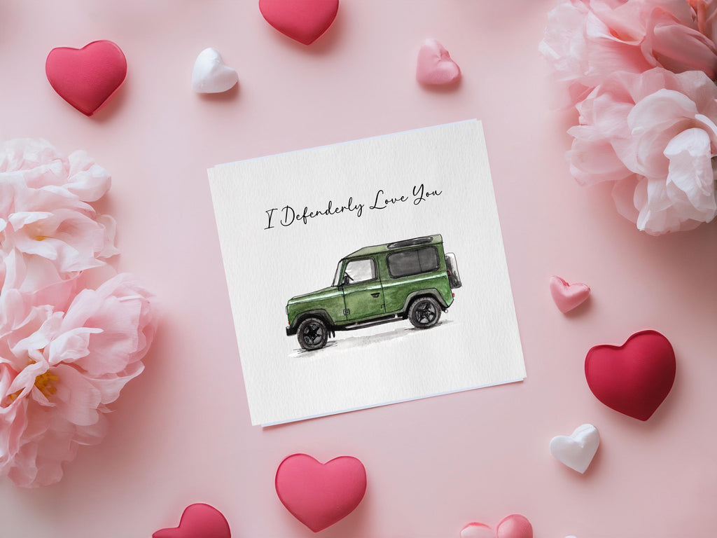 Land Rover 90 Valentine's Card