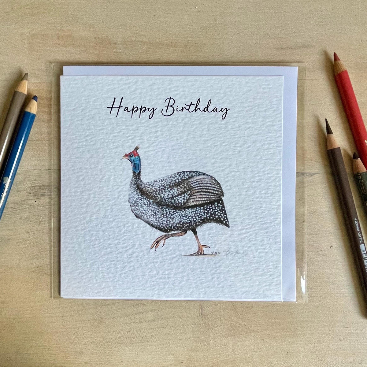 Guinea Fowl Birthday Card