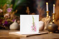 Pink Foxglove Greetings Card