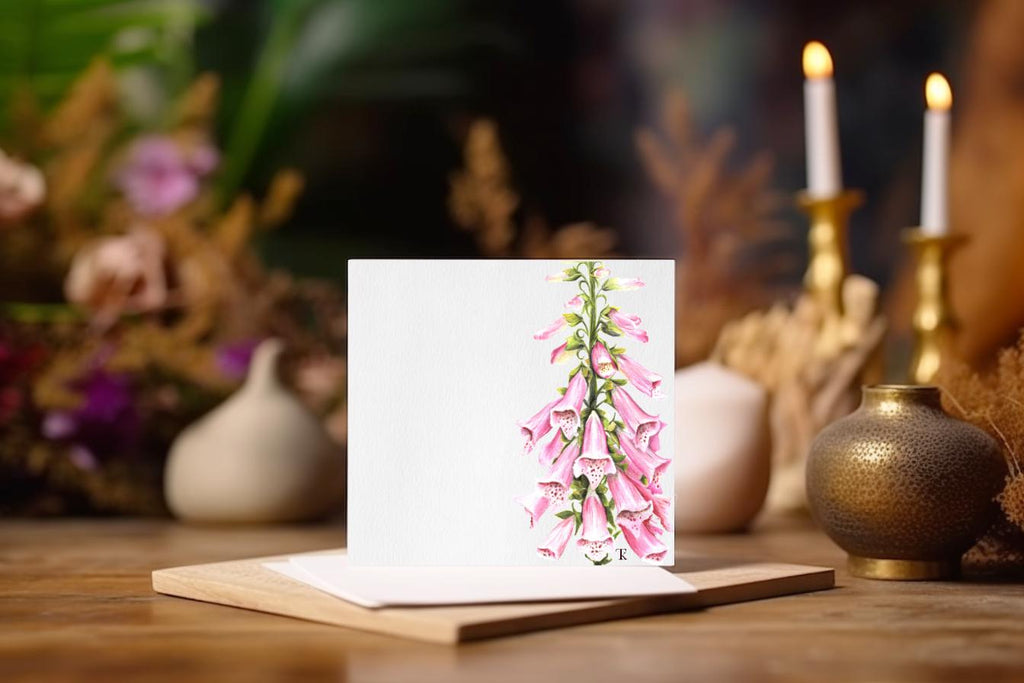 Foxgloves Blank Card