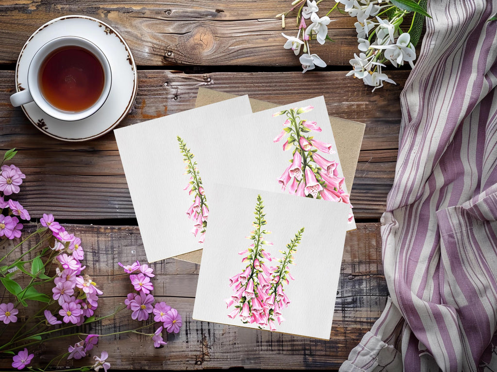Foxgloves Blank Card