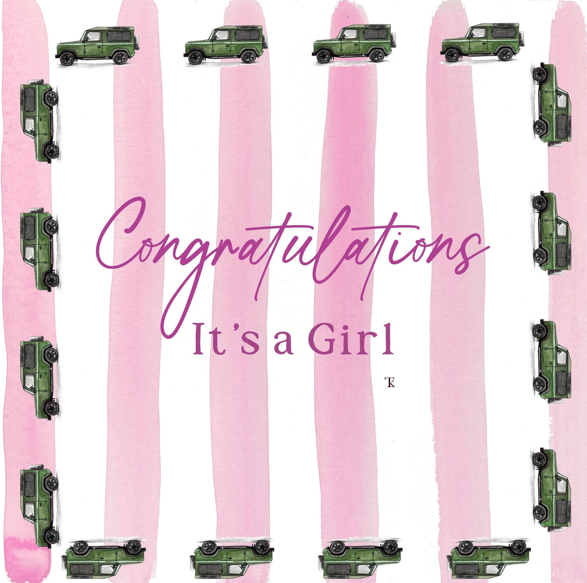 Watercolour Congratulations New Baby Greetings Card